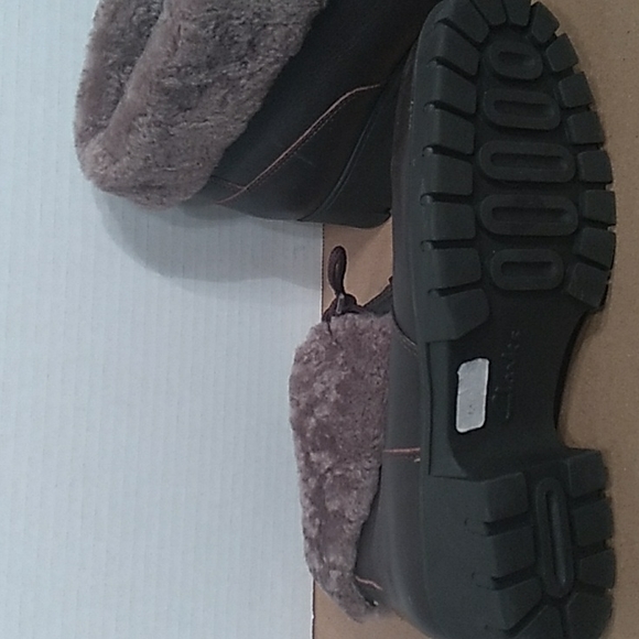 ANKLE BOOTS CLARKS LEATHER  FAUX FUR - Picture 5 of 8